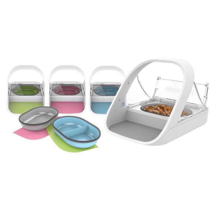 SUREFEED Distributeur de nourriture a puce électronique blanc pour chat et chien - pour croquettes ou alimentation humide